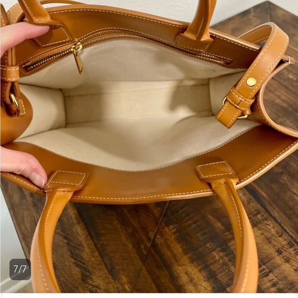 CELINE Small Vertical Cabas Women's Canvas,Leather Handbag crossbody - Picture 6 of 8